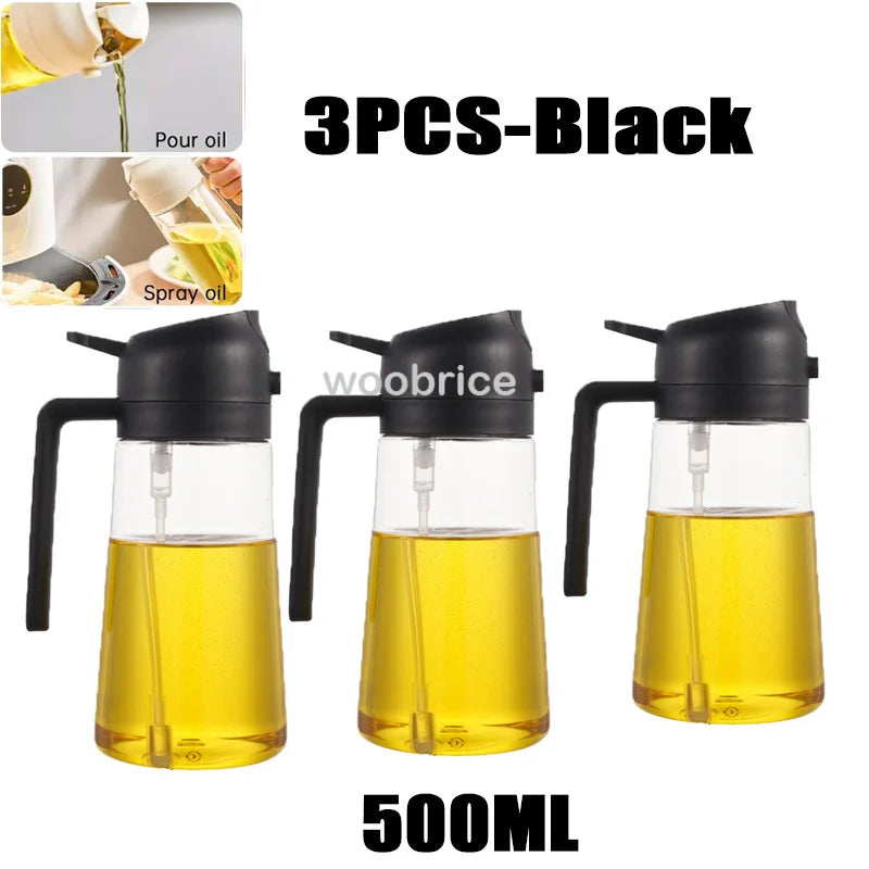 Oil Cruet Kitchen Olive Oil Spray Dual Purpose Kitchen Oil Spray Can Leakproof  Spray Bottle Kitchen Household