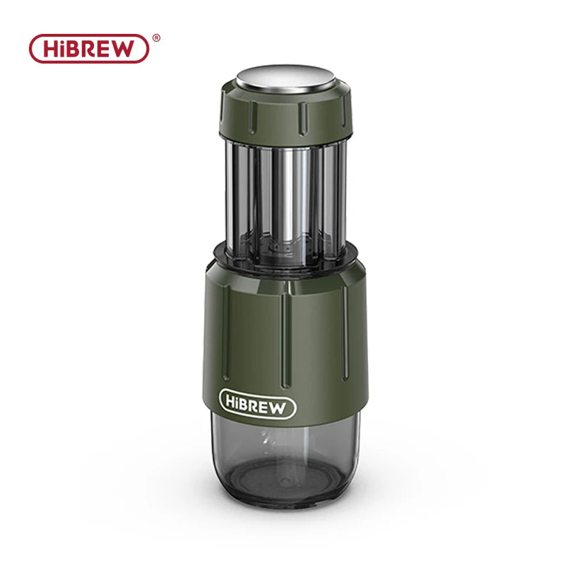 Machine à café portable 2 en 1 HiBREW, cafetière expresso manuelle eau chaude/froide pour capsules et café moulu, H4D