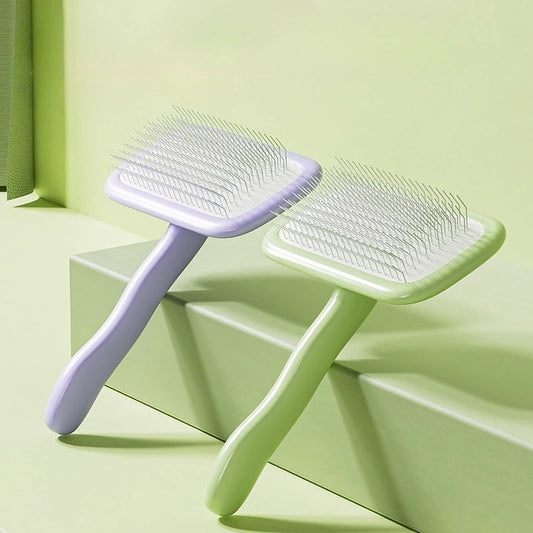 Dog Brush Pet Hair Remover Massage Cat Brush Stainless Steel Combs for Dog Hair Cleaning Comfortable Handle Brushes Pet Grooming