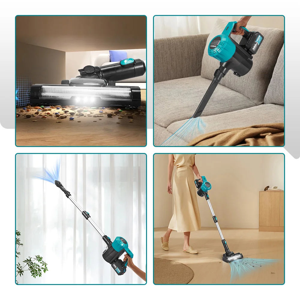 Aspirateur électrique sans balais YOFIDRA 1500ML, dépoussiéreur rechargeable, outil de nettoyage domestique pour batterie Makita