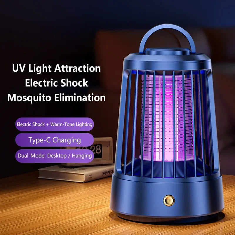 Lenovo USB Rechargeable Mosquito Killer Lamp 4500V Shock Bug Zapper Silent Insect Trap For Indoor Home Outdoor Camping Use New