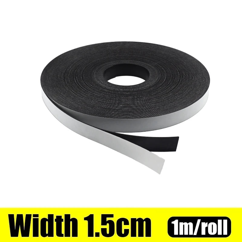 Self Adhesive Magnet Strip Tape Rubber Refrigerator Flexible Magnetic Strip Home DIY Powerful Photo Poster Fridge Magnets Roll