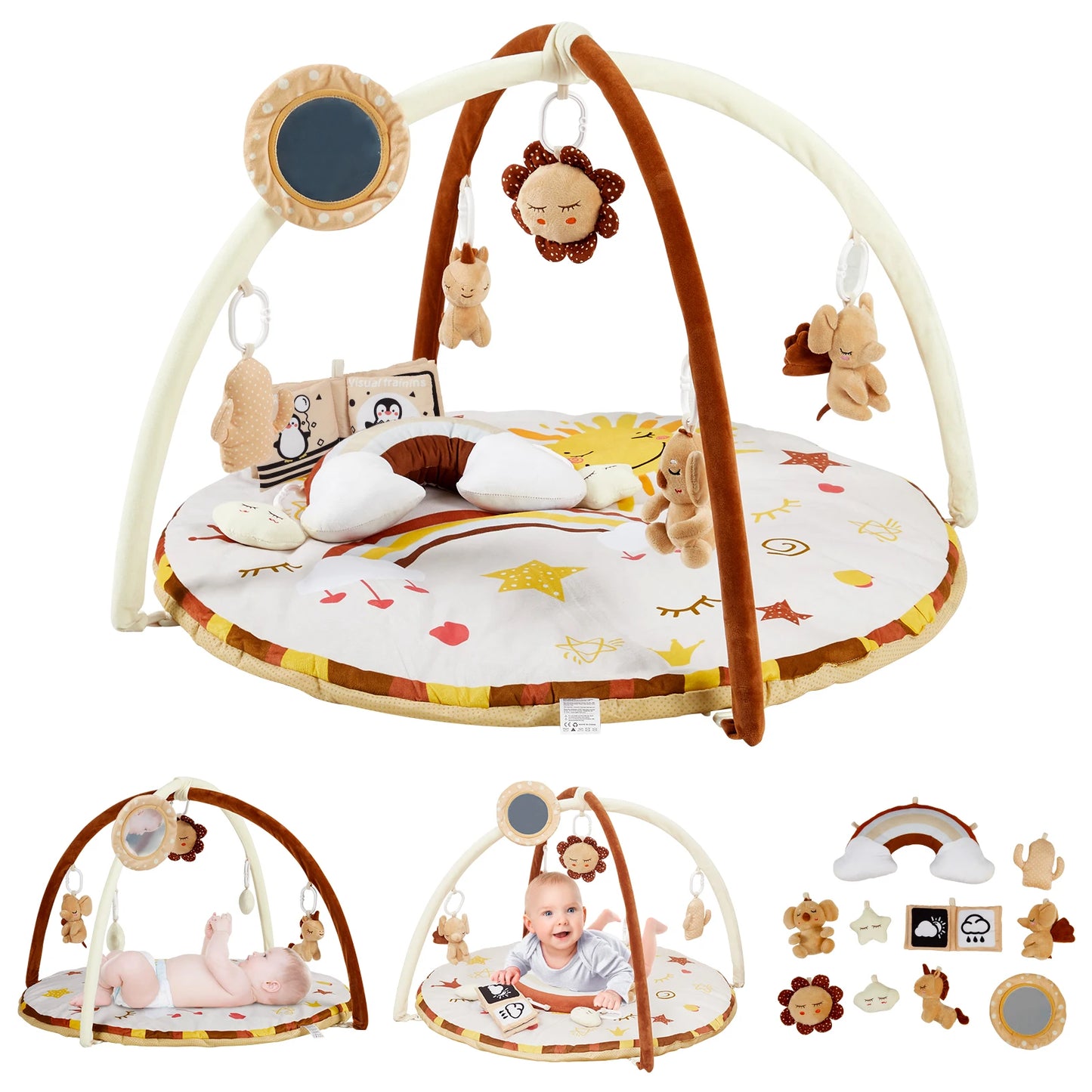 Baby Play Mat Baby Activity Center Kids Interlocking Exercise Rugs Toy Carpet Soft Carpet for Newborn Infants to Toddlers