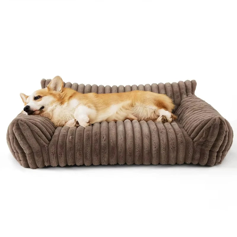 Winter Pet Dog Bed for Small Medium Dogs Cats - Comfortable Plush Puppy Sofa Nest Pet Supplies - Quality Shopping Centre