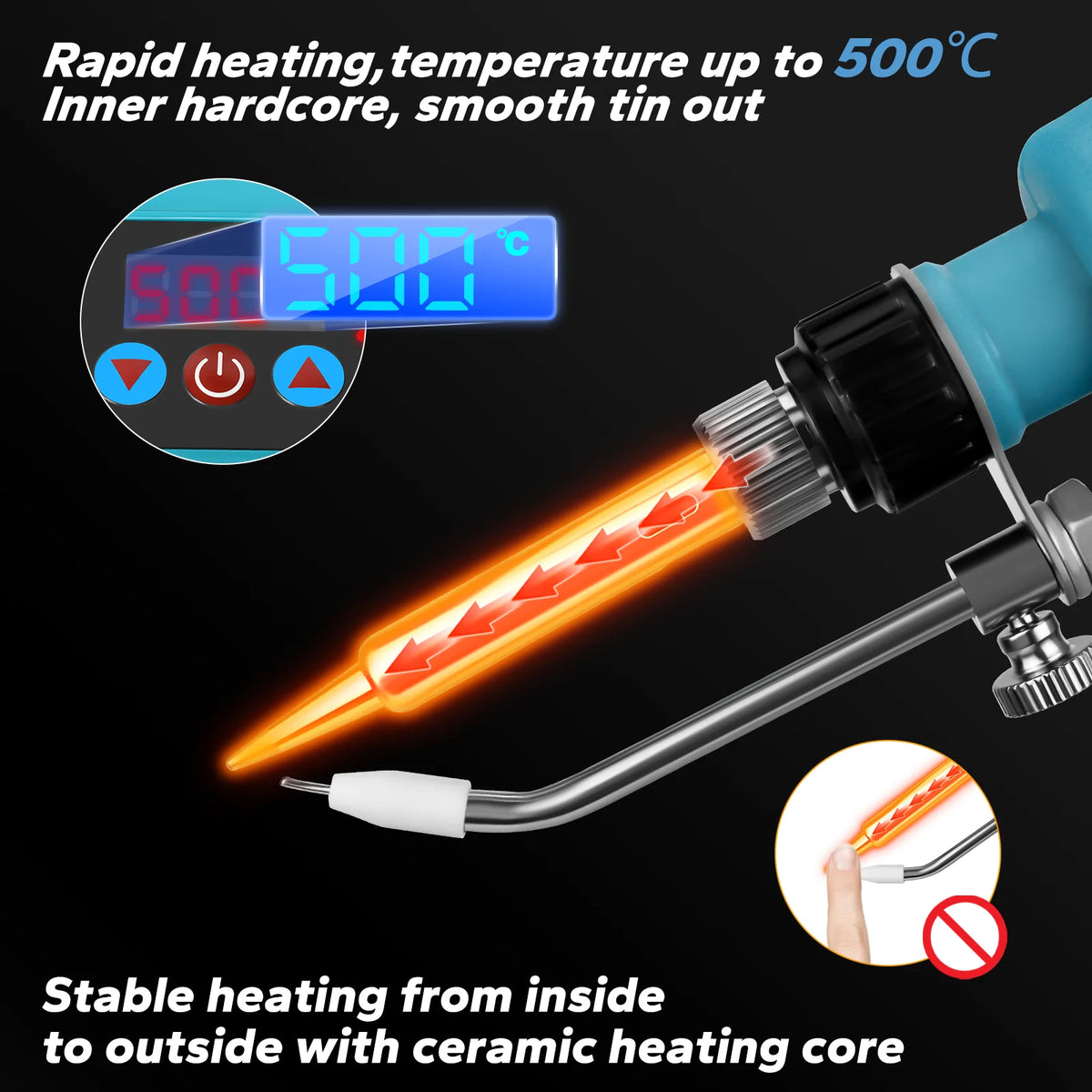 75W Draadloze soldeerboutset 200℃-500℃ Instelbare temperatuur soldeerpistool lasreparatiegereedschap voor Makita 18V-accu