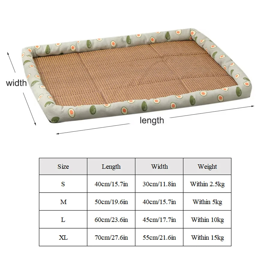 Summer Rattan Cat Bed Comfortable Pet Ice Mat for Cats Small Dogs Cat Nest Mat Kitten Puppy Beds Cushion Pets Supplies