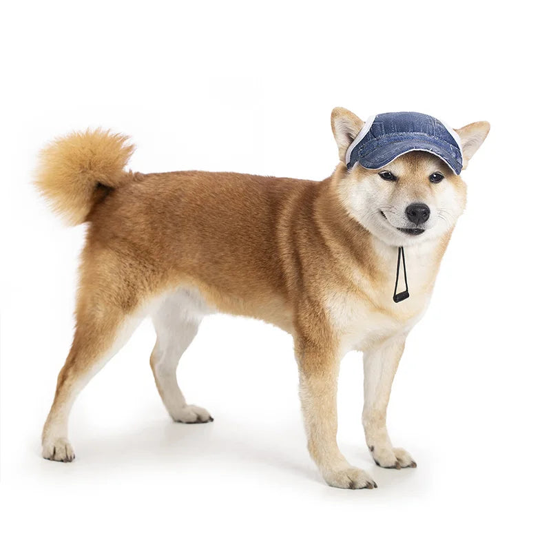 Adjustable Pet Dog Baseball Cap Dog Sunscreen Hat with Ear Holes Outdoor Pet Cap for Dogs Puppy Hat Dog Accessories