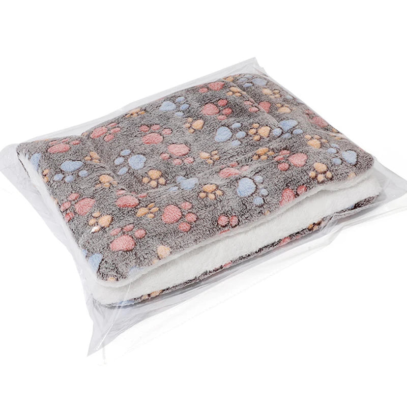 Soft Dog Bed Winter Warm Dog Sleeping Mat Thickened Pet Mat for Small Medium Large Dogs Cute Print Pet Blanket Pet Supplies
