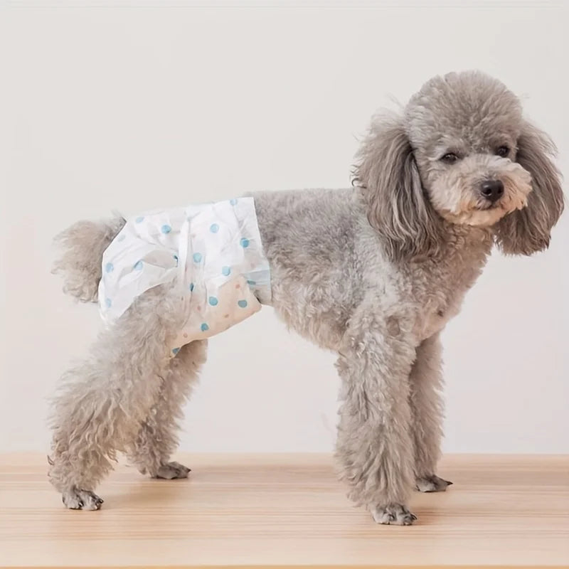 10PCs/Pack Female Dog Diapers Disposable Pet Diapers for Cats Female Dog  Breathable Absorbent Menstrual Trousers Dog Accessory