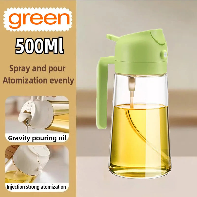 2pcs Kitchen Oil Spray and Dispenser Sprayer Pourer Oil Empty Bottle Olive Oil Spray Kitchen Barbecue Camping Cooking Utensils