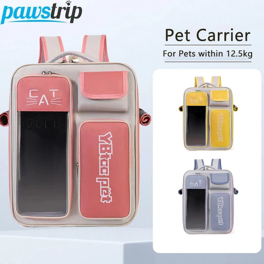 Large Capacity Cat Backpack Breathable Pet Carrier Bag for Cats Small Dogs Portable Cat Carrying Bag Suit for Pets Within 12.5kg