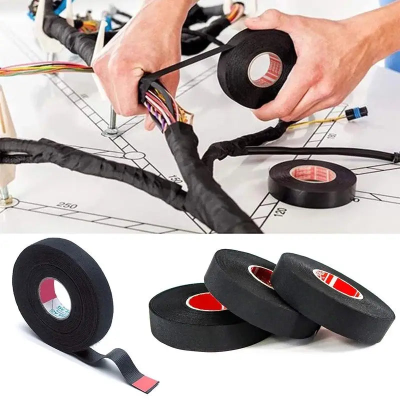 Electrical Tape Heat Resistant Harness Tape Insulation Automotive Fabric Cloth Tape Waterproof Noise Resistance Adhesives-Tape