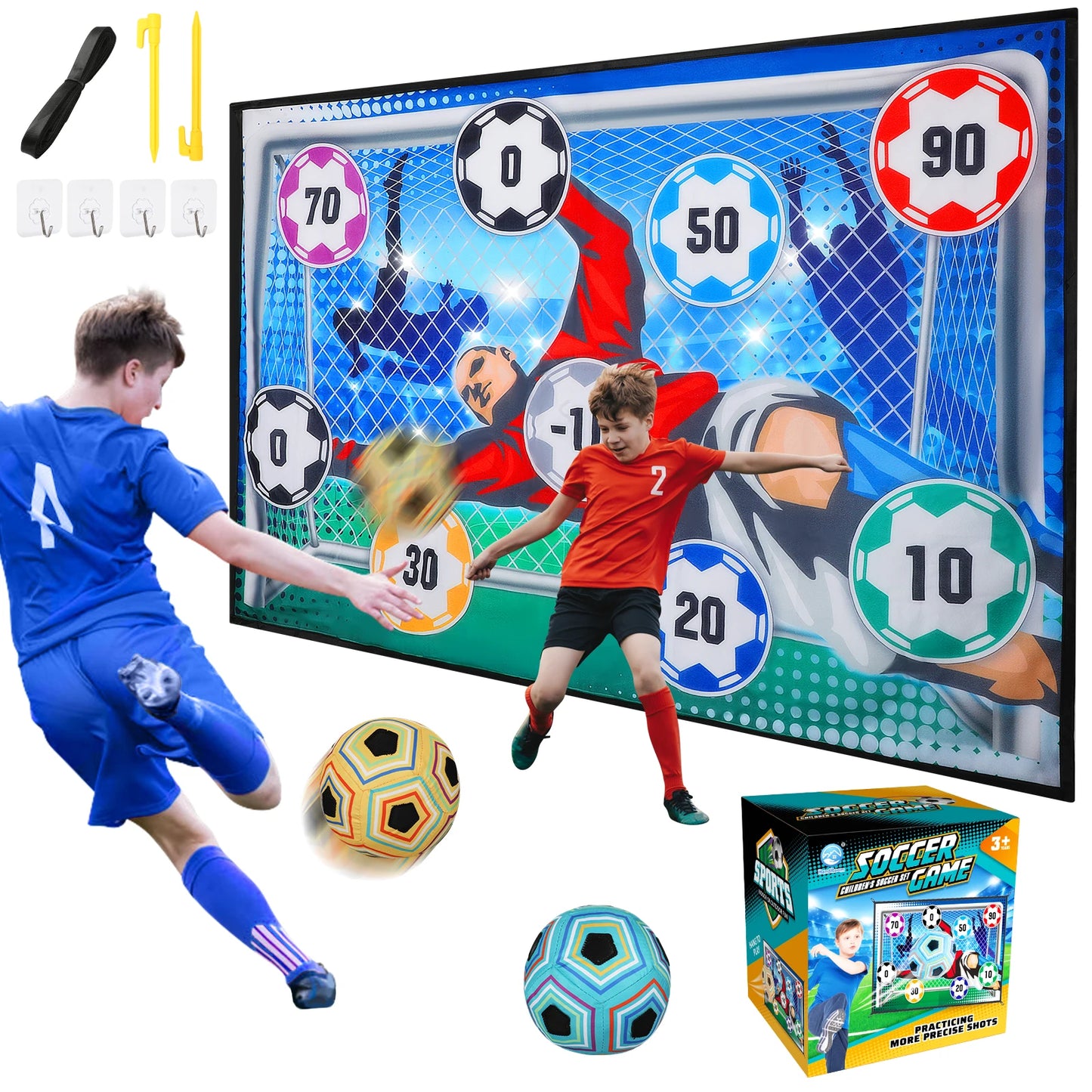 VATOS Football Game Set for Kids - Indoor Outdoor Soccer Training Toys for Ages 3-8 - Quality Shopping Centre
