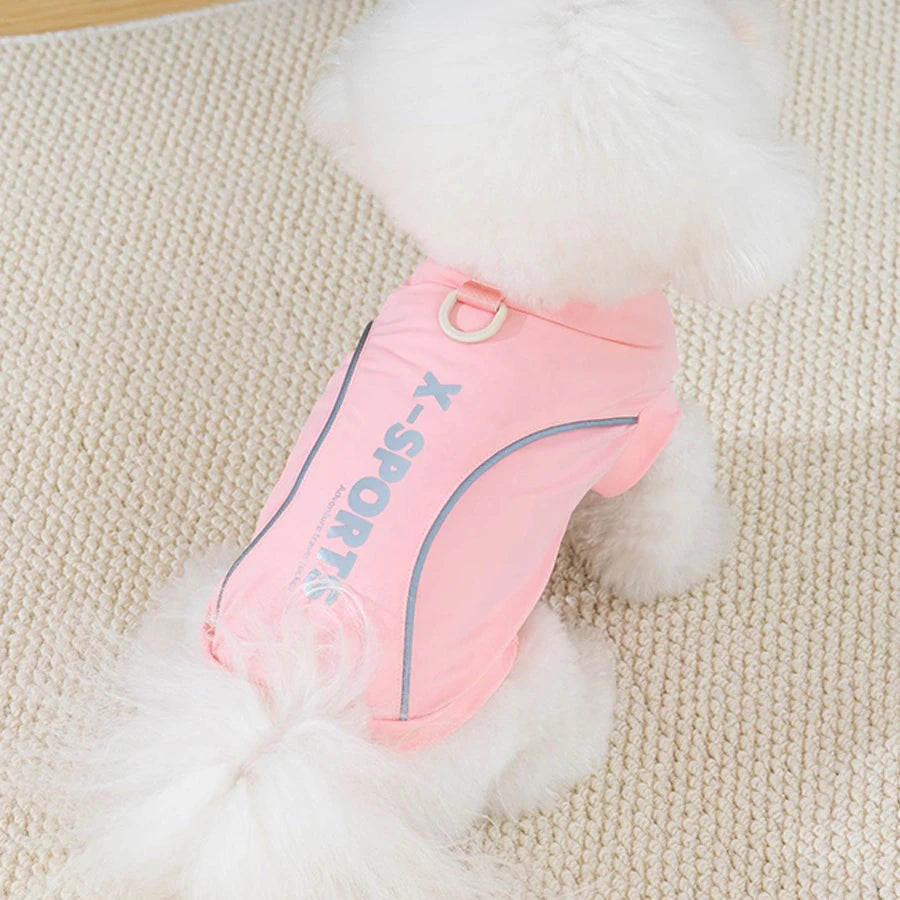 Breathable Pet Dog Vest Reflective Dog Clothes with D-ring Summer Thin Puppy T-Shirt Chihuahua Yorkie Clothing Pet Supplies