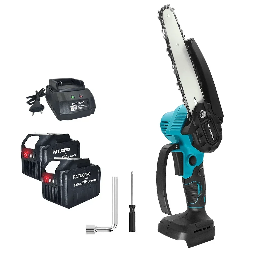 1200RPM Cordless Portable 6Inch Mini Electric Saw Brushless Mini Handheld Pruning Garden Logging Chainsaw For Makita 18V Battery