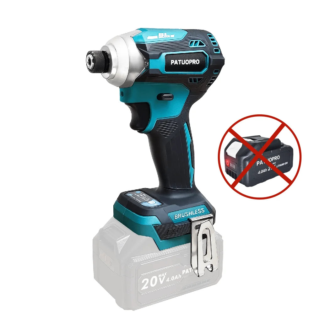 Cordless Brushless Impact Driver Kit Electric Screwdriver 4-Speed 1/4-Inch Hex 3-LED Light for Makita 18v Battery(No Battery)