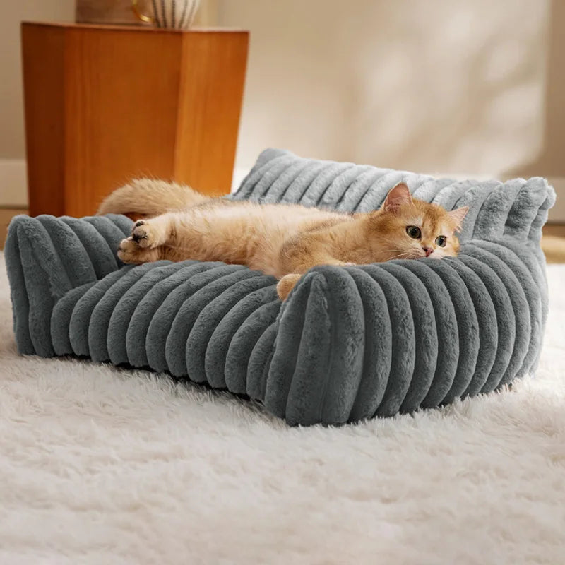 Winter Pet Dog Bed for Small Medium Dogs Cats - Comfortable Plush Puppy Sofa Nest Pet Supplies - Quality Shopping Centre