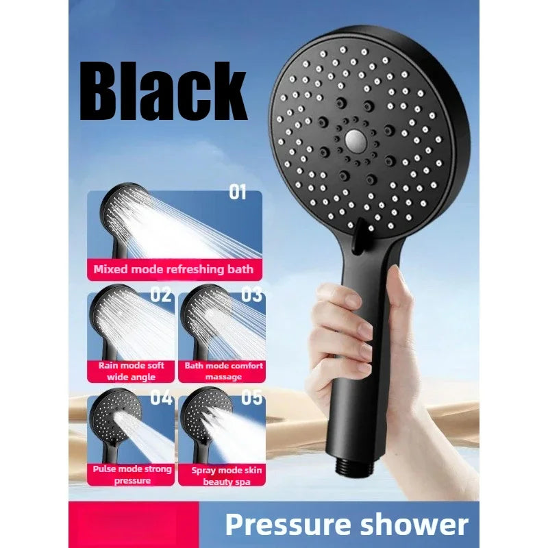 Bathroom Sprayer Shower Head Water Saving Handheld Rain Shower Head Adjustable 5 Modes Shower Bath Head Bathroom Accessories