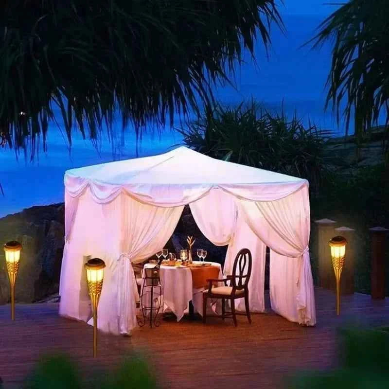 Bamboo Solar Flame Lights Torch Lights Bamboo Simulated Solar Flame Lawn Garden Lights Luces Led Solares Para Jardin Exterior
