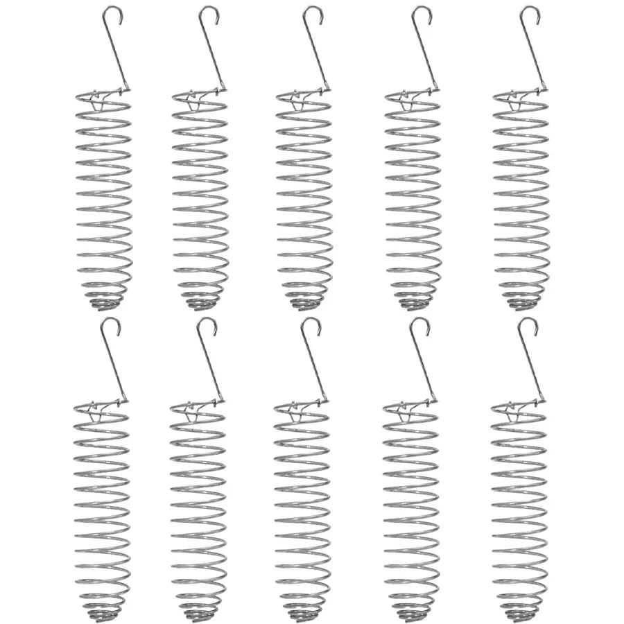 5/10 PCs Stainless Steel Bird Feeder Spiral Parrot Fruits Vegetable Basket Hanging Parrots Foraging Toys Bird Cage Accessories