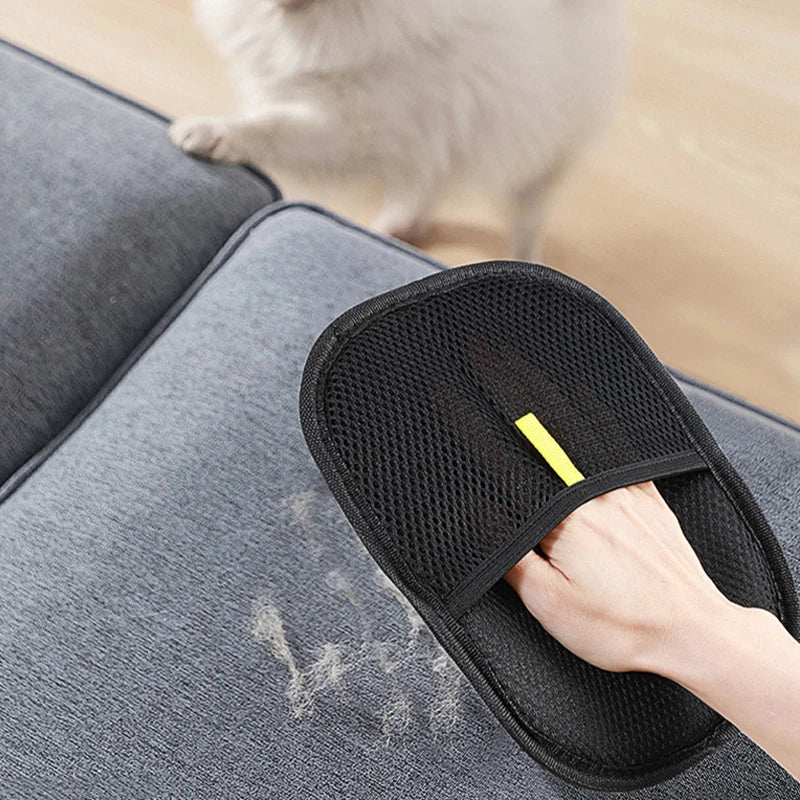 Pet Hair Removal Gloves Reusable Cat Static Electricity Hair Removal Gloves Double-Sided Grooming Gloves for Pets Cat Accessory