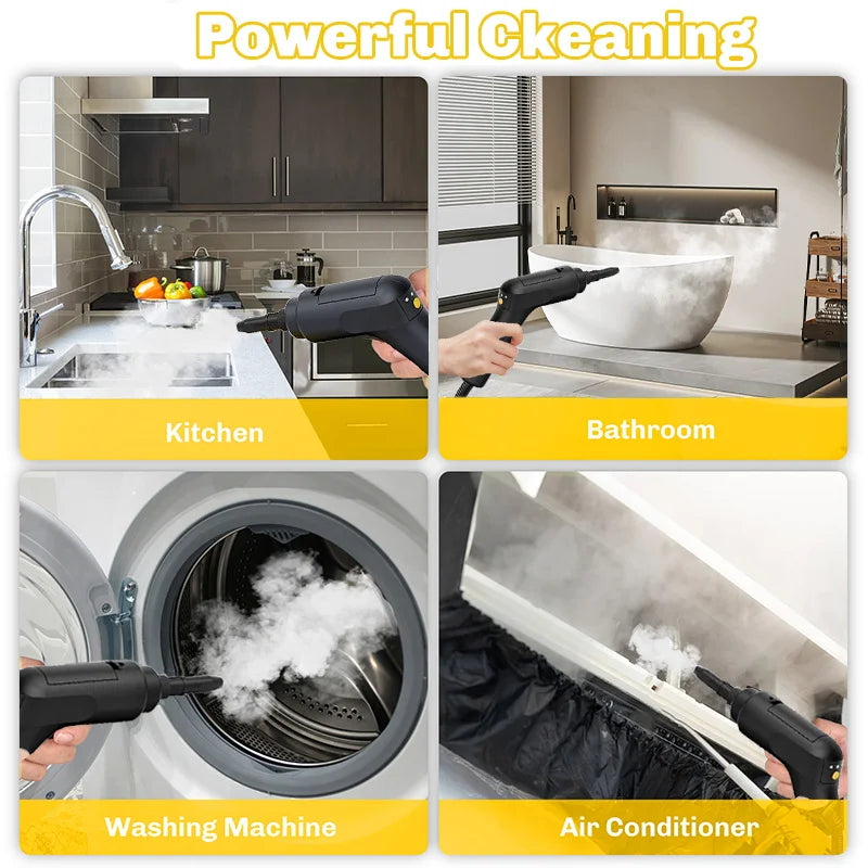 Handheld Steam Cleaner 2500W Multifunctional High-temperature Sterilization and Disinfection Steam Cleaner 1600ML for Car & Home