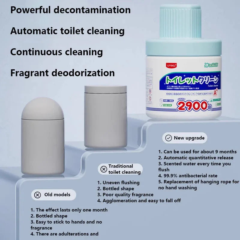 Fully Automatic Toilet Cleaner Durable for 290 Days Automatic Toilet Bowl Cleaner Antibacterial 99.99% Blue Toilet Bowl Cleaner
