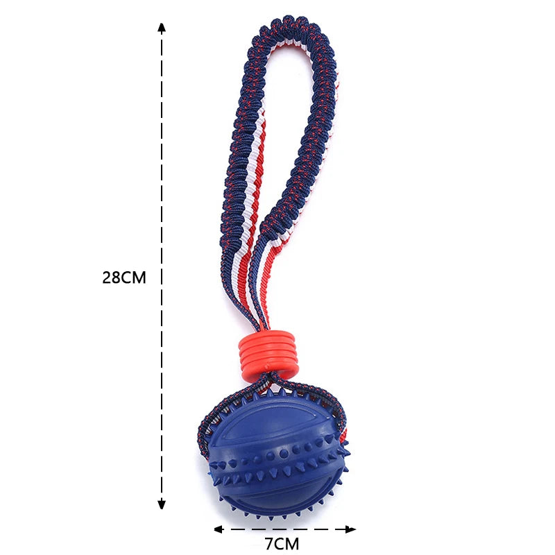 Dog Ball Toy with Rope Interactive Teeth Cleaning Balls for Small Large Dogs Bite Resistant Chew Toys Puppy Training Pet Supply