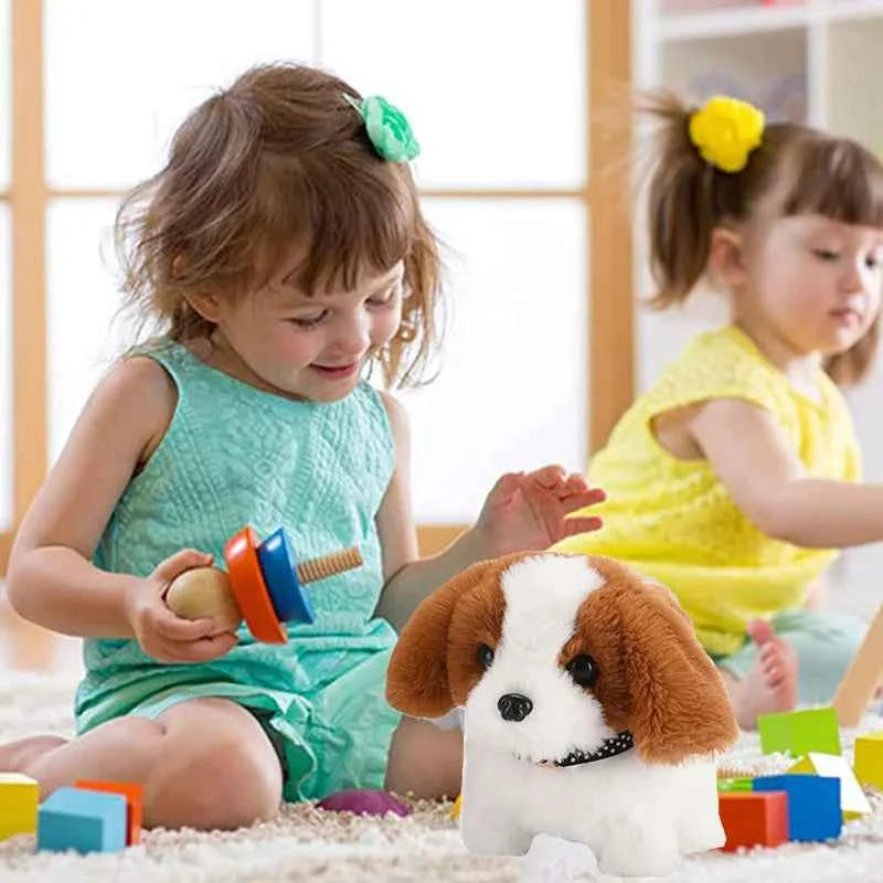 Electronic Puppy Plush Toy - Interactive Barking and Wagging Tail Plush Dog Toy for Kids, Perfect Gift for Boys and Girls