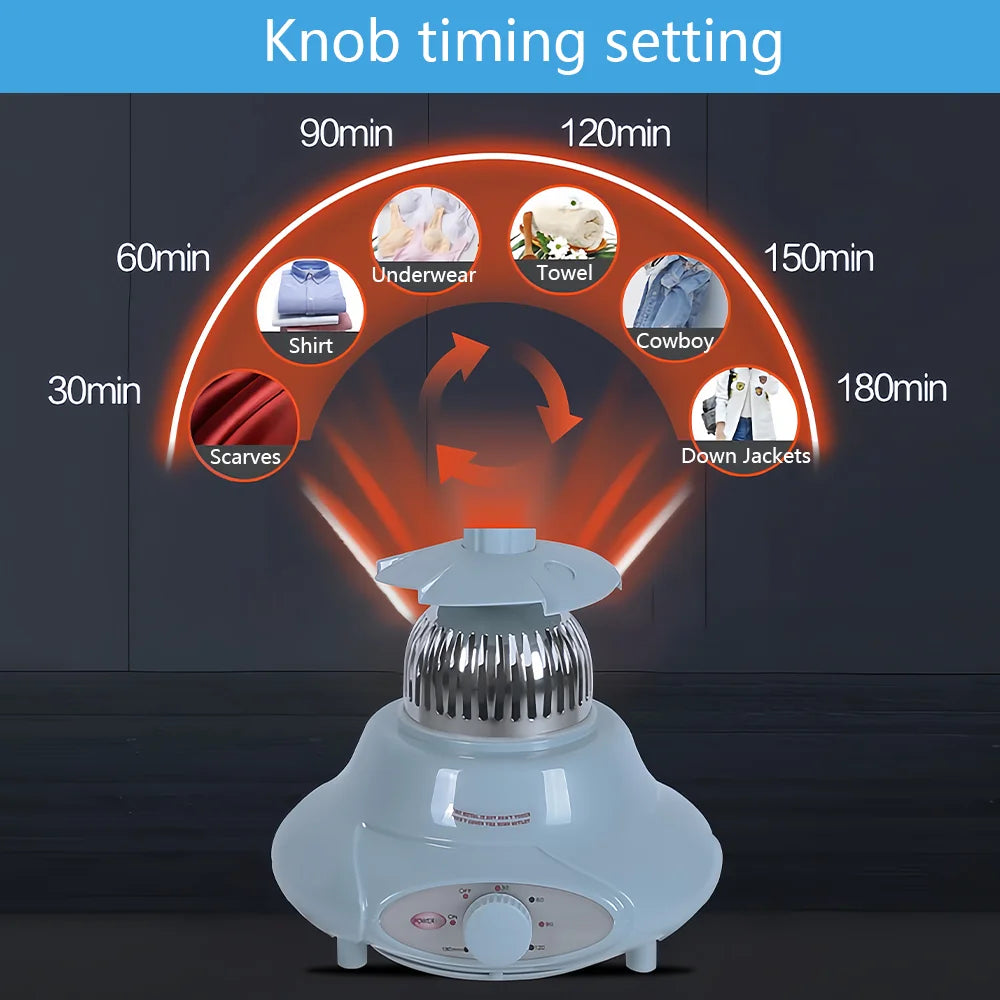 Home Clothing Dryer Electric Portable Clothes Dryer 220V EU Plug Baby Clothes Quick Dryer Machine with 180Min Timer