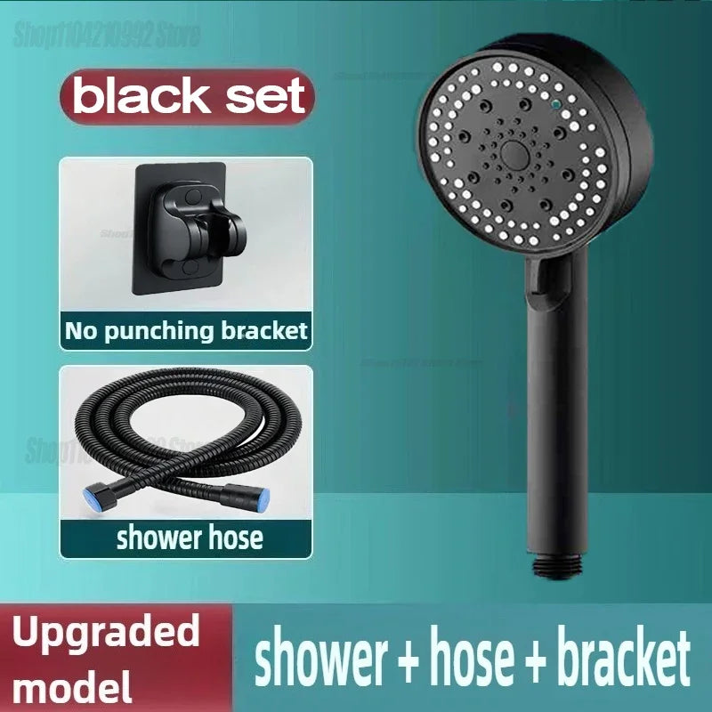 Shower Head with 5 Spray Modes, Adjustable Handheld Showerhead High-Pressure Water Saving Nozzle for Bathroom Plastic Material