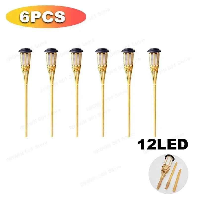 Bamboo Solar Flame Lights Torch Lights Bamboo Simulated Solar Flame Lawn Garden Lights Luces Led Solares Para Jardin Exterior