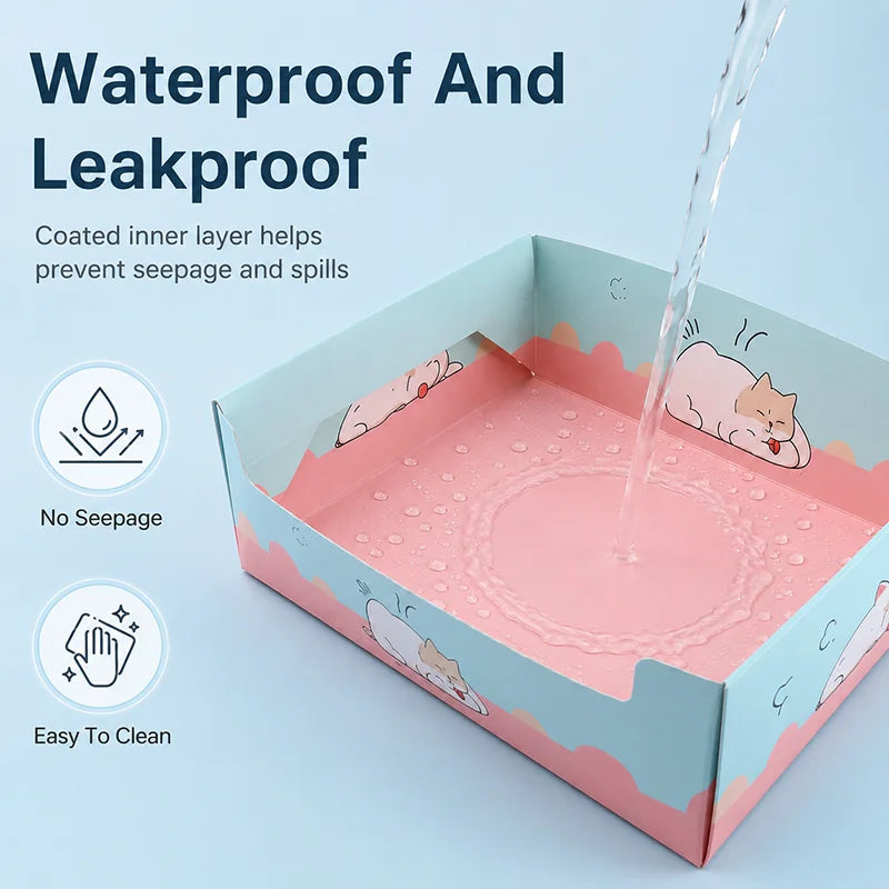1/3 PCs Disposable Cat Litter Box Foldable Cat Litter Box Portable Travel Cat Toilet Tray for Indoor Outdoor Cat Accessories