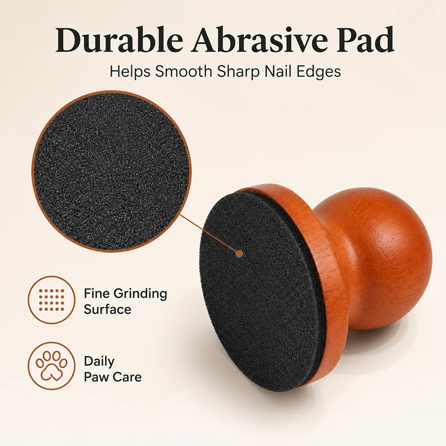 Dog Nail Grinder Wooden Dog Nail Clipper Pet Paws Clipper & Trimmer Pet File Board for Paw Smoothing Dog Grooming Tool