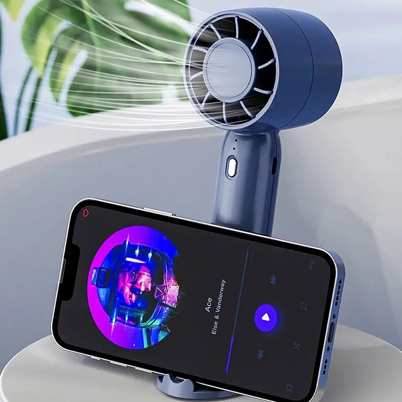 Lenovo 2026 Handheld Ventilator USB Oplaadbaar 2-in-1 Bureauventilator Krachtige Wind Mini Koelventilator Stille Kleine Luchtkoeler voor Kantoor Reizen
