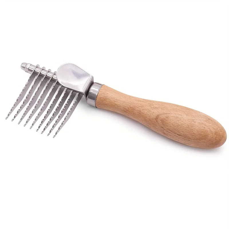 Stainless Steel Pet Dog Knotting Comb Long Handle Dog Hair Remover Pet Deshedding Brush for Dogs Cats Dog Accessories