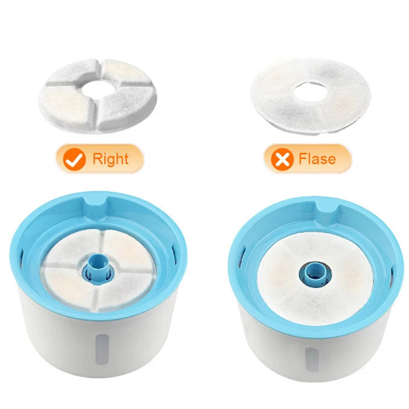 6/10PCs Cat Water Fountain Filters Round Replacement Activated Carbon Filter for Cat Dog Water Drinking Fountain Cat Accessories