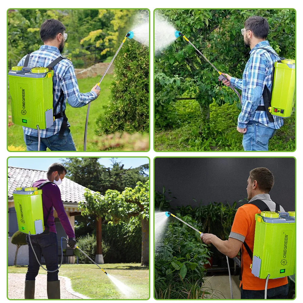 ONEGREEN Electric Sprayer 20L Large Capacity Yard Lawn Spraying Pesticide Dispenser Garden Watering For Makita 18V Battery Pin