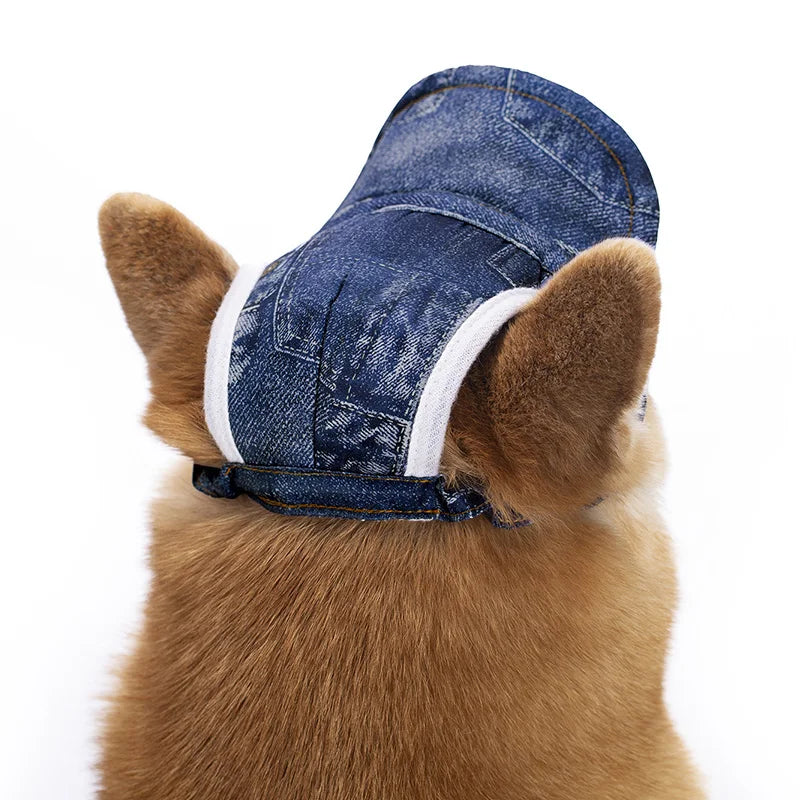 Adjustable Pet Dog Baseball Cap Dog Sunscreen Hat with Ear Holes Outdoor Pet Cap for Dogs Puppy Hat Dog Accessories
