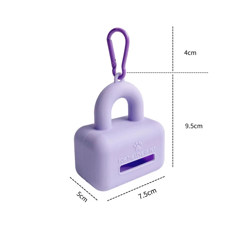Silicone Dog Waste Bag Dispenser Portable Dog Poop Bag Holder Outdoor Puppy Trash Bags Dispenser Dog Accessories