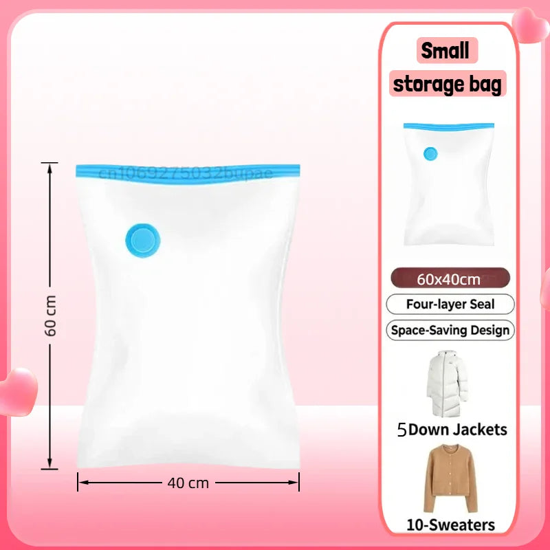 Thickened Vacuum Compression Bag, Transparent Quilt Vacuum Bag , Household Clothing Storage and Sorting Bag , Storage Bag
