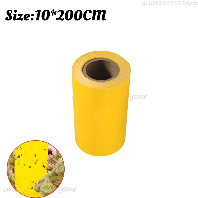 Yellow Double-Sided Sticky Trap 10M Long Double-Sided Insect Tape Waterproof Sunproof for Garden Trees Outdoor Pest Control Tool