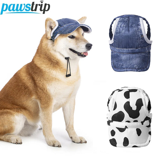 Adjustable Pet Dog Baseball Cap Dog Sunscreen Hat with Ear Holes Outdoor Pet Cap for Dogs Puppy Hat Dog Accessories