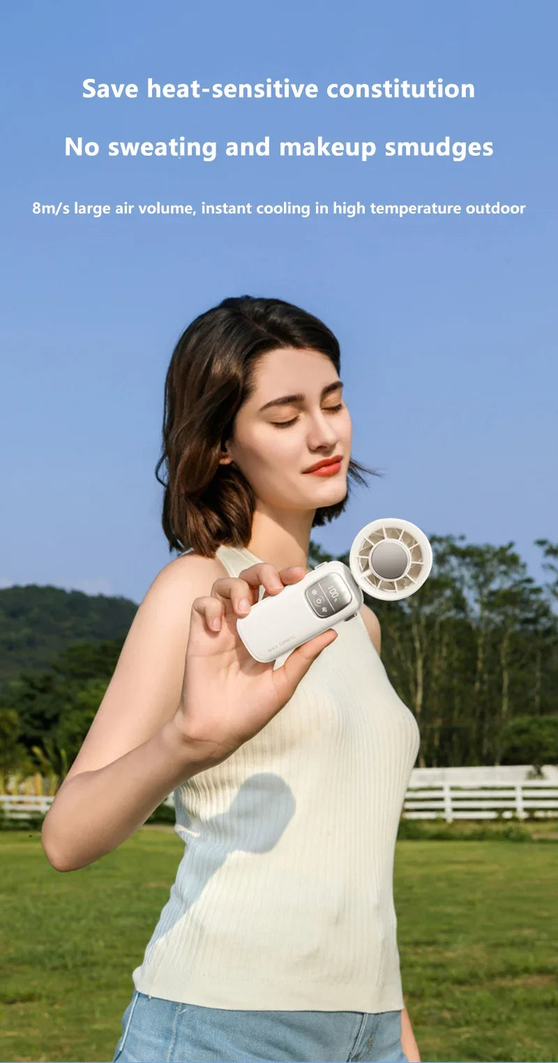 Lenovo 30.000 RPM Handheld Elektrische Turbo Ventilator Draagbare USB Opvouwbare Nekventilator Snelle Koeling Halfgeleidertechnologie Outdoor Camping Kantoor