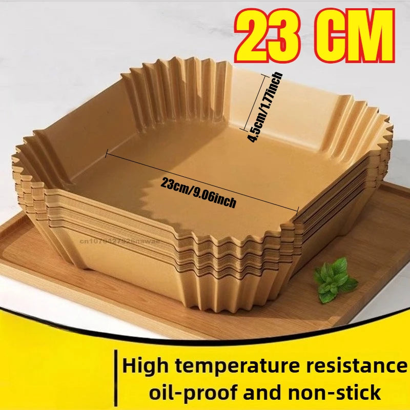 Square Airfryer Baking Disposable Air Fryer Paper,Paper,Baking Tray,Oven Accessories,Baking,Kitchen Gadgets,Kitchen Accessories