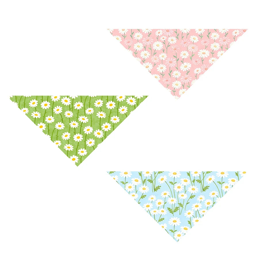 1/3 PCs Pet Dog Bandana Cute Flower Print Dog Cat Neck Wear Scarf Pet Dress Up Bandanas in Spring Dog Accessories