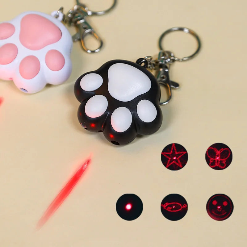 Interactive Cat Laser Toy USB Rechargeable Pet Chaser Toy for Cats Adjustable Patterns Kitten Playing Toy Pet Supplies