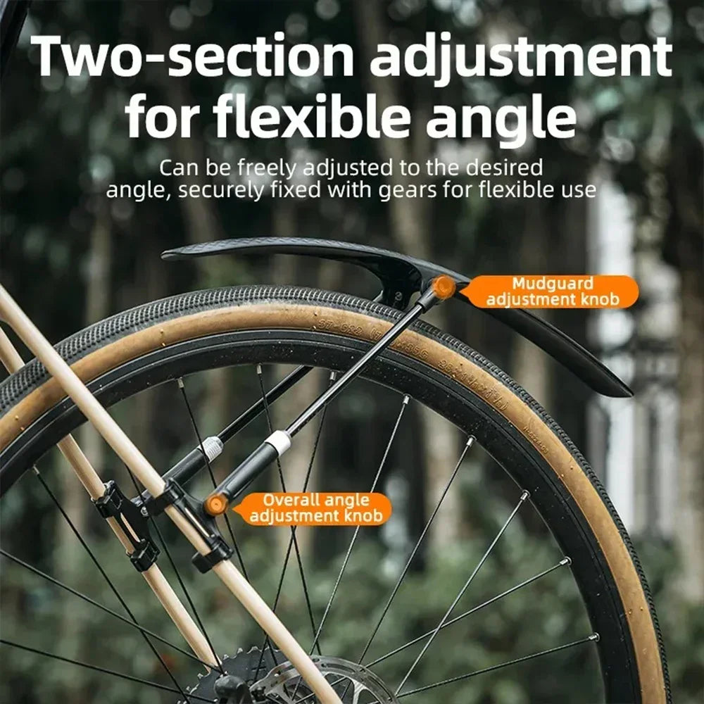 Universal Road Cycling Bicycle Mudguard Easy Install PP Fender - Front & Rear Protector Accessory for Bicycles