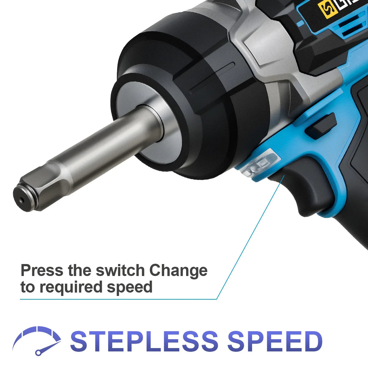 Gisam 2800N.M Brushless Electric Extended Anvil Impact Wrench 1/2'' Cordless Electric Wrench Tool For makita 18v battery pins