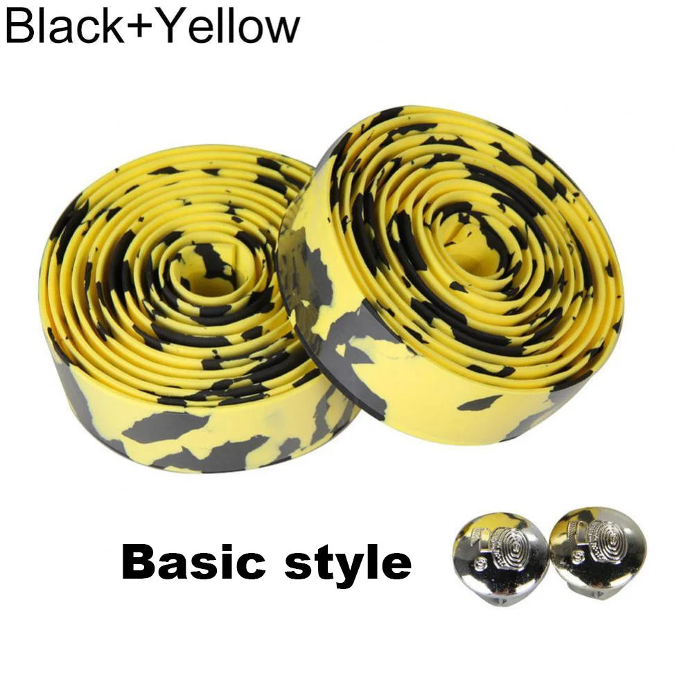 Bicycle Handlebar Tape Anti-Vibration PU EVA Bent Cycling Road Bike Tapes Racing Breathable Non-Slip Handle Bar Belt Wrap